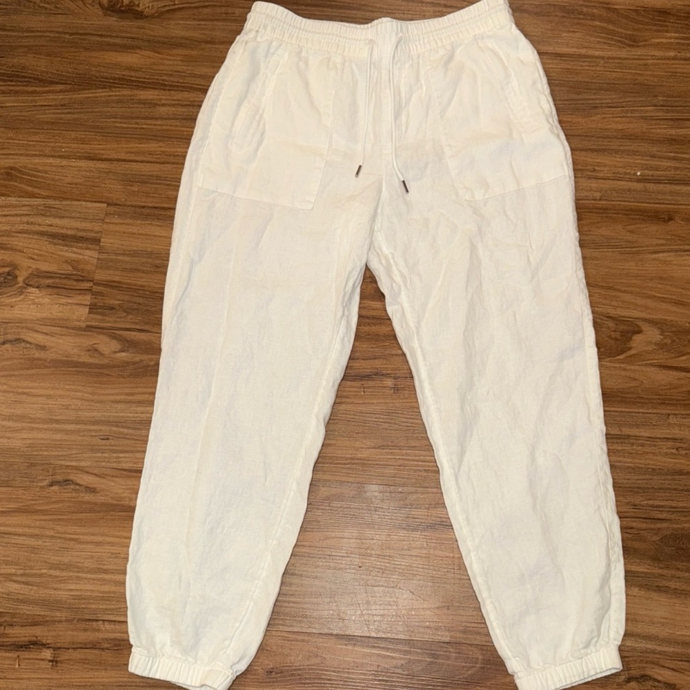 Athleta Cream Jogger Pants